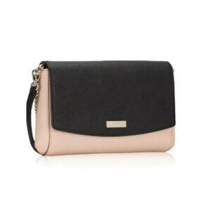 KATE SPADE Pink/black LAUREL WAY GREER C/B WKRU5437 CROSSBODY BAG Leather NWT!